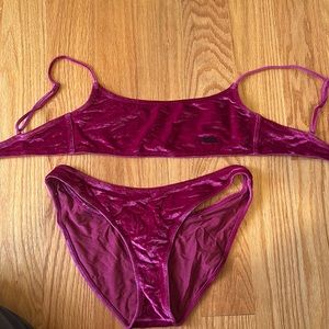 Triangl velvet bikini- Small top and bottom